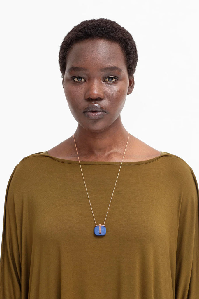 stone and glimmering metallic accents Elk Klippe Necklace